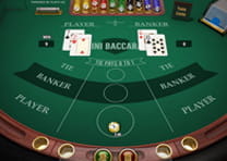 A casino baccarat table