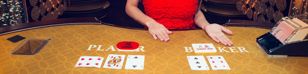 Live baccarat imagery