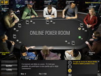 Online poker being played